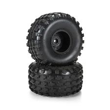 Pro-Line 1/10 Dirt Hawg 2.0 F/R 2.6" MT Tires w/ Black Wheels (2) QUAKE & GORGON