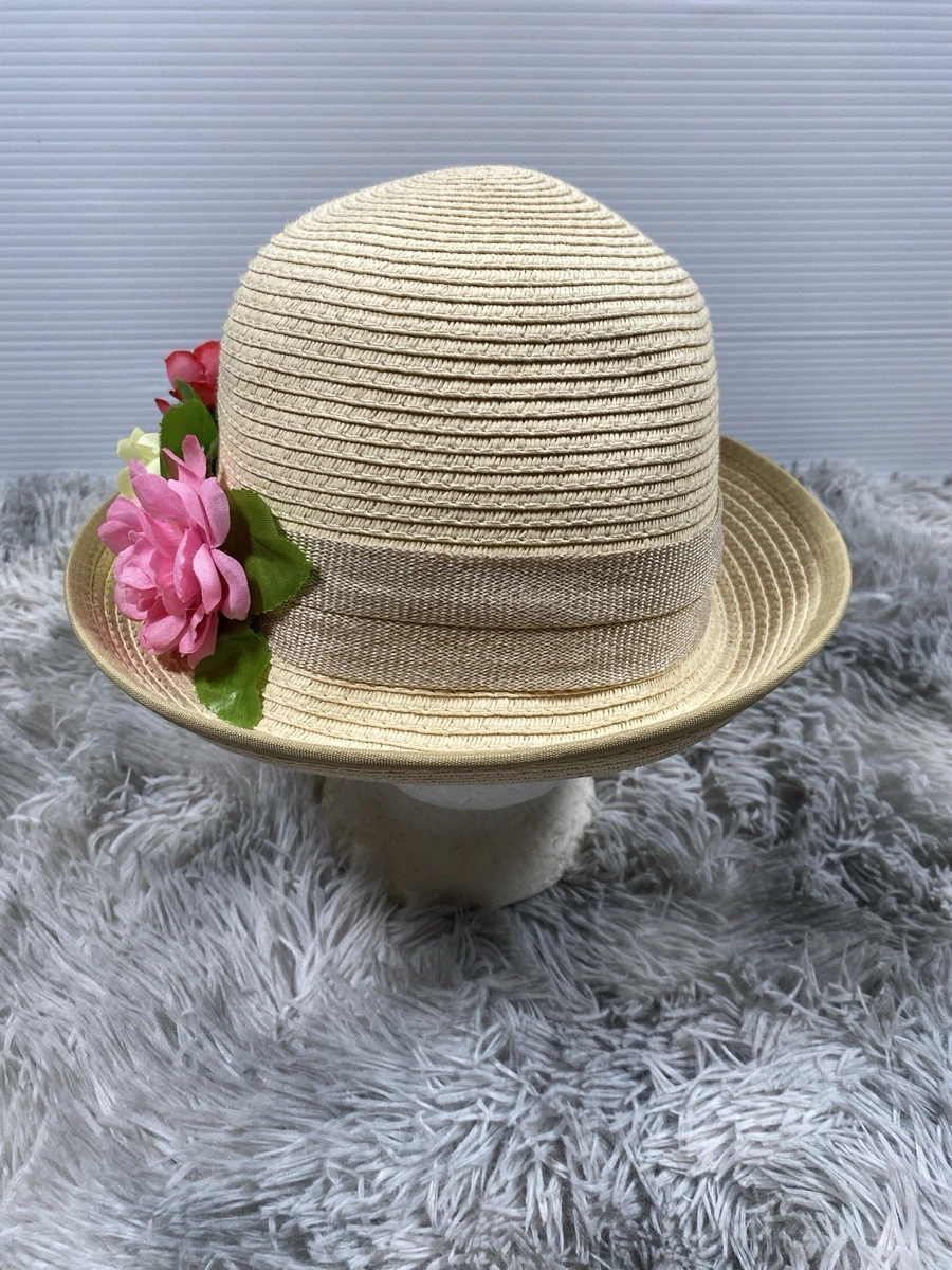 Angela & William Women\'s Tan/Black Straw Panama Hat One Size NWT Epoch Hats Company | Accessories | Angela William Womens  main image 2