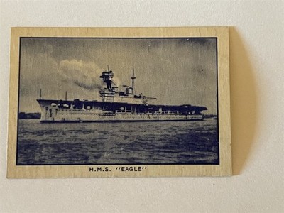 VINTAGE 1942 BRITISH CONSOLS WARSHIP PLAYING CARD#43 H.M.S. ''EAGLE''  NO7