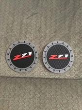 New Car Cup Holder Coasters, For Z71, Black/Grey - 2 Pack