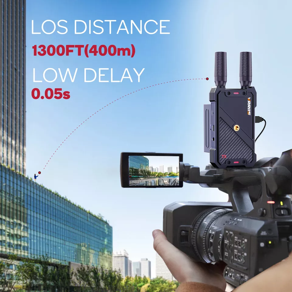 400m Wireless HDMI Video Transmitter Receiver Extender Support Battery / Camera - Image 2 of 4