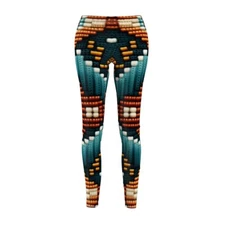 Womens Skinny Casual Leggings All Over Print Southwestern Navajo Native American
