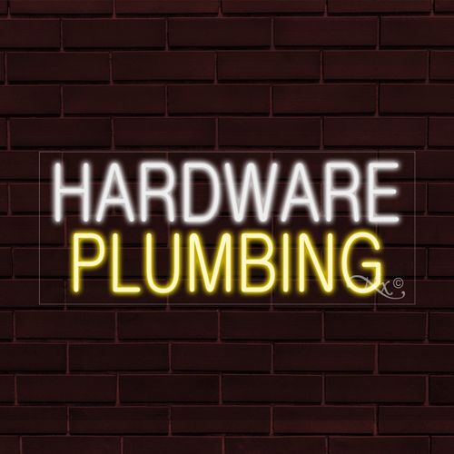 BRAND NEW "HARDWARE PLUMBING" 30x12X1 INCH LED FLEX INDOOR SIGN 30075 - Picture 1 of 1