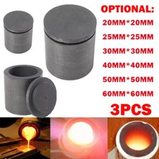 3pc 20/25/30/40/50/60mm Graphite Ingot Crucible Mould Melting Casting Refining