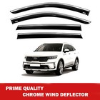 Chrome Window Wind Deflector for Kia Sorento 2020 Onward Rain Guard Visors 4 pcs