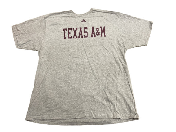 Футболка Adidas NCAA Texas A&M Basic Серая/Бордовая S/S Серая/Бордовая Sz 2XL 3720a