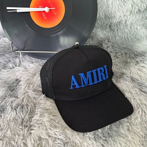 Mens Womens AM Logo Embroidered Trucker Cap MA Baseball Cap - Afbeelding 3 van 53