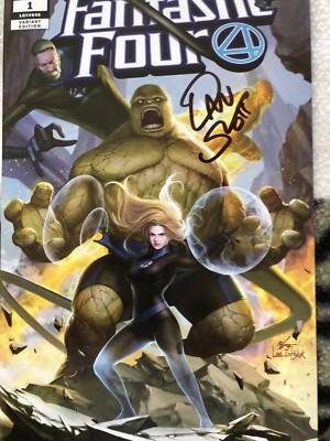 Fantastic Four #1  Comic 2018 Inhyuk Lee Variant  Hand Signed By Dan Slott