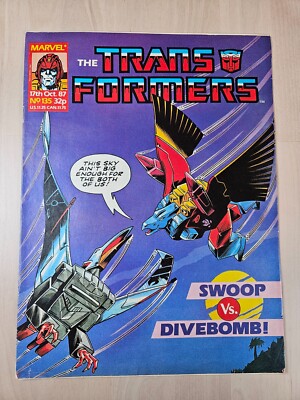 Transformers Issue 135 UK Edition October 1987 Marvel Comics Swoop vs Divebomb