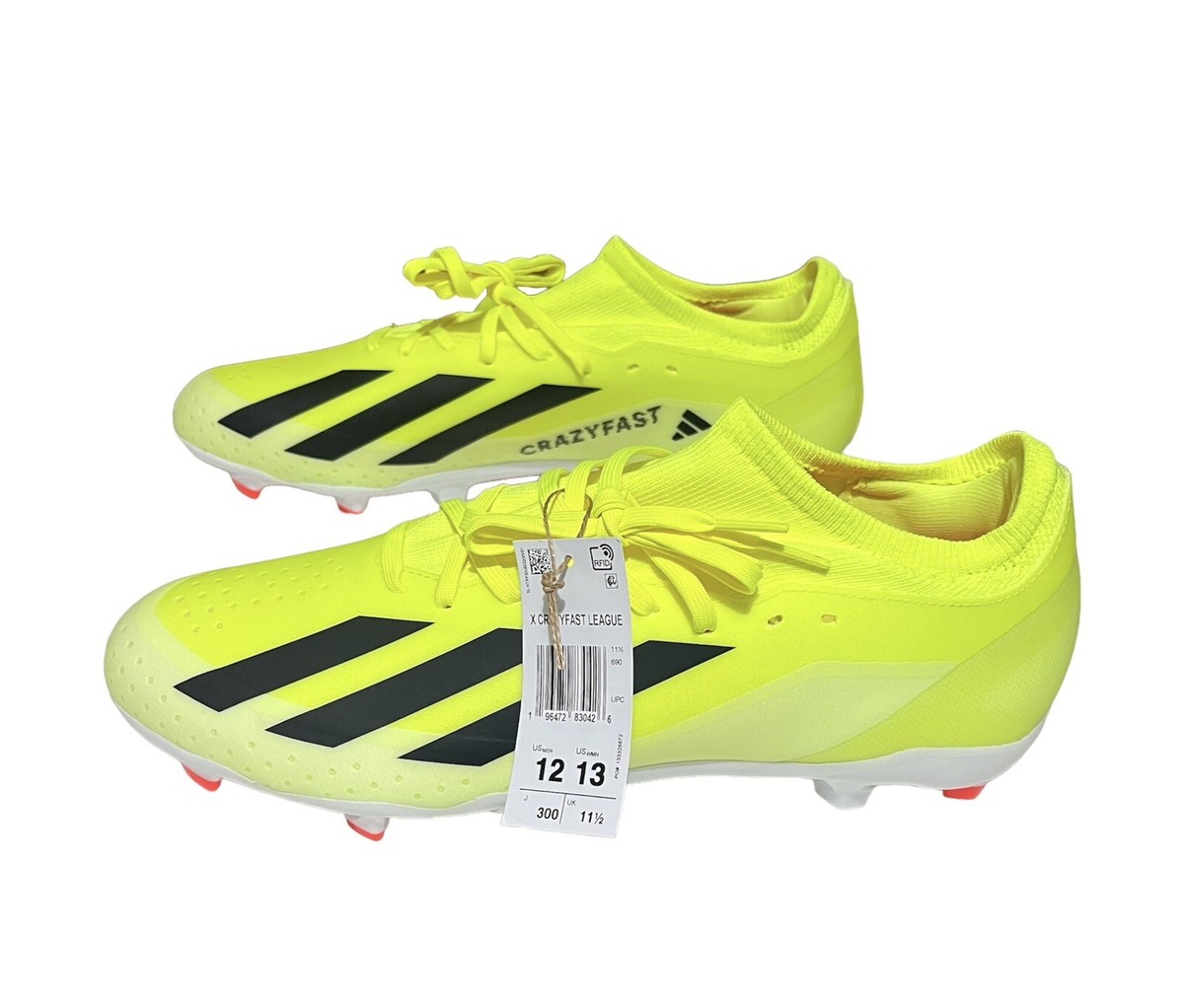 Adidas X Crazyfast League FG “Solar Yellow” Mens Soccer Cleats Sz