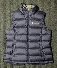 Free Country Vest Women's Large Puffer Coat Down Filled Blue Jacket Sleeveless