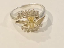 sterling silver With Crystal And Yellow Tobaz