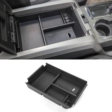 Center Console Armrest Storage Box Tray Case Organize For Ford F150 09-14 Black