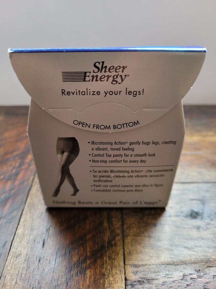 Leggs Sheer Energy Revitalizing Pantyhose NUDE sz Q Control Top eBay