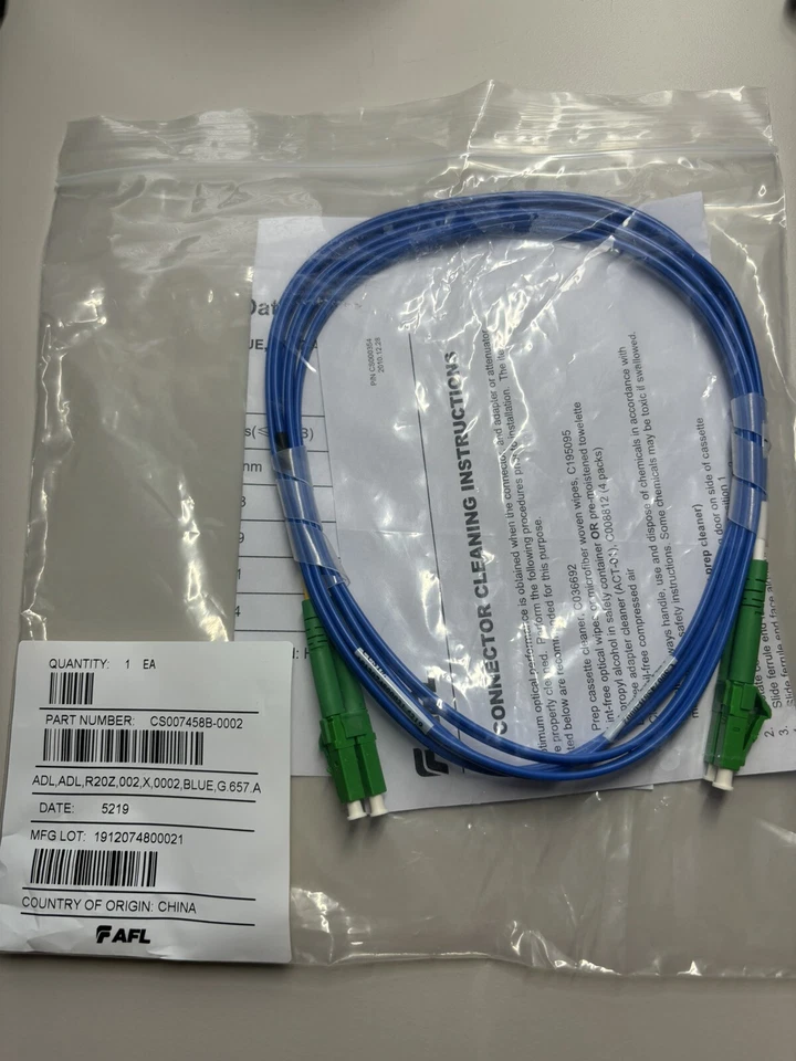 LOT of 4 -2 M LC/ APC to LC/ APC Duplex SM Armored PVC Optical Fiber Patch Cable - Image 4 of 4