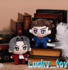 2pcs Official  Phoenix Wright Miles Edgeworth Plush Doll Toy Pendant