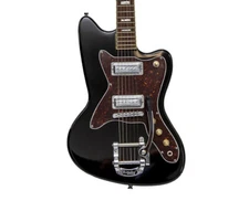 Silvertone 1478 Series Offset Electric Guitar w/Bigsby - Gloss Black