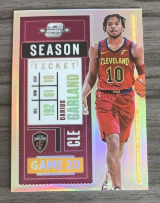 2020-21 Darius Garland #1 Season Ticket SILVER PRIZM - Panini Contenders Optic