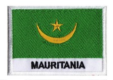 Patch écusson Mauritanie badge patche drapeau 70 x 45 mm brodé à coudre