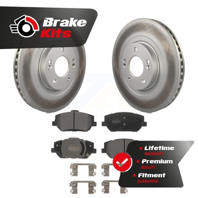 Front Coat Disc Brake Rotor Semi-Metallic Pad Kit For 2019-2020 Hyundai Santa Fe