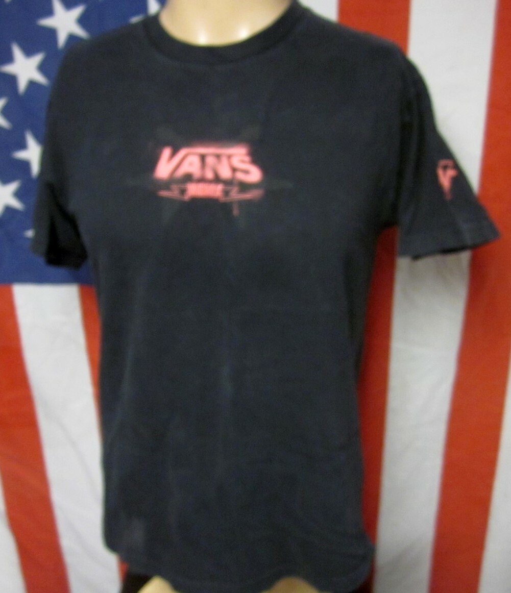 VANS Originals distressed med T shirt graffiti Skateboarding VANS Originals distressed med T shirt graffiti Skateboarding