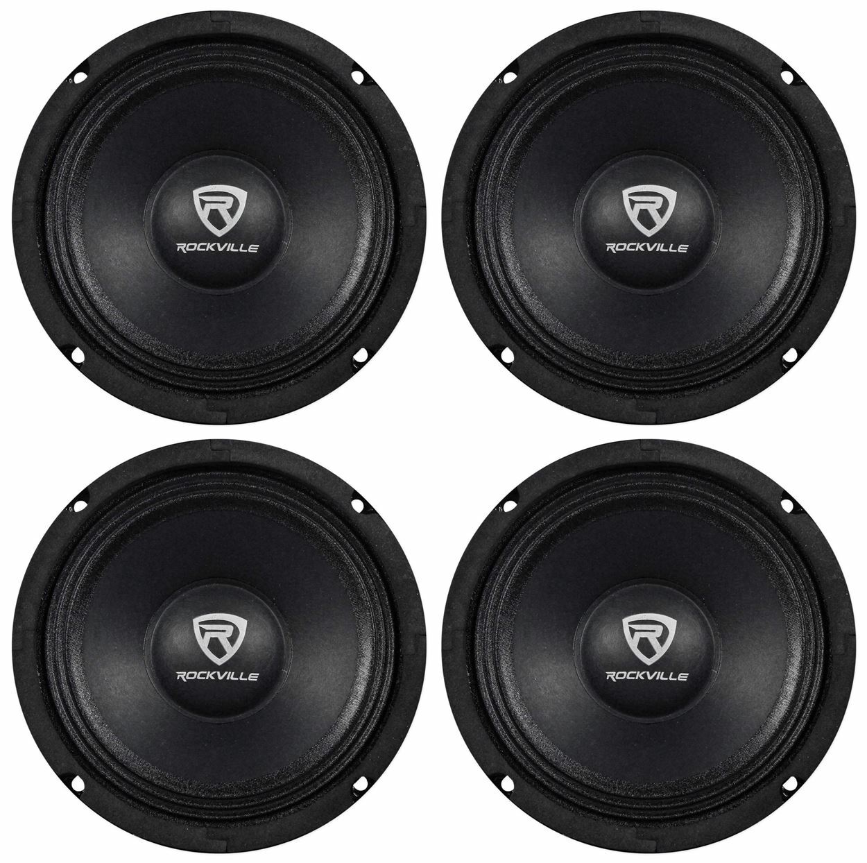 4 Автомобильные динамики Rockville RM68PRO 65 мощностью 800 Вт 8 Ом для средних частот 15590₽