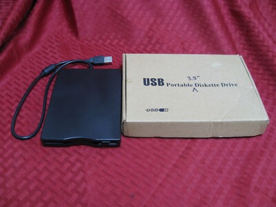 USB Floppy Disk Reader Drive, 3.5 External Portable 1.44 MB Diskette Drive