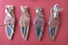 Beautiful leather Open draw top quality Leather knife sheath (Sheath only) 