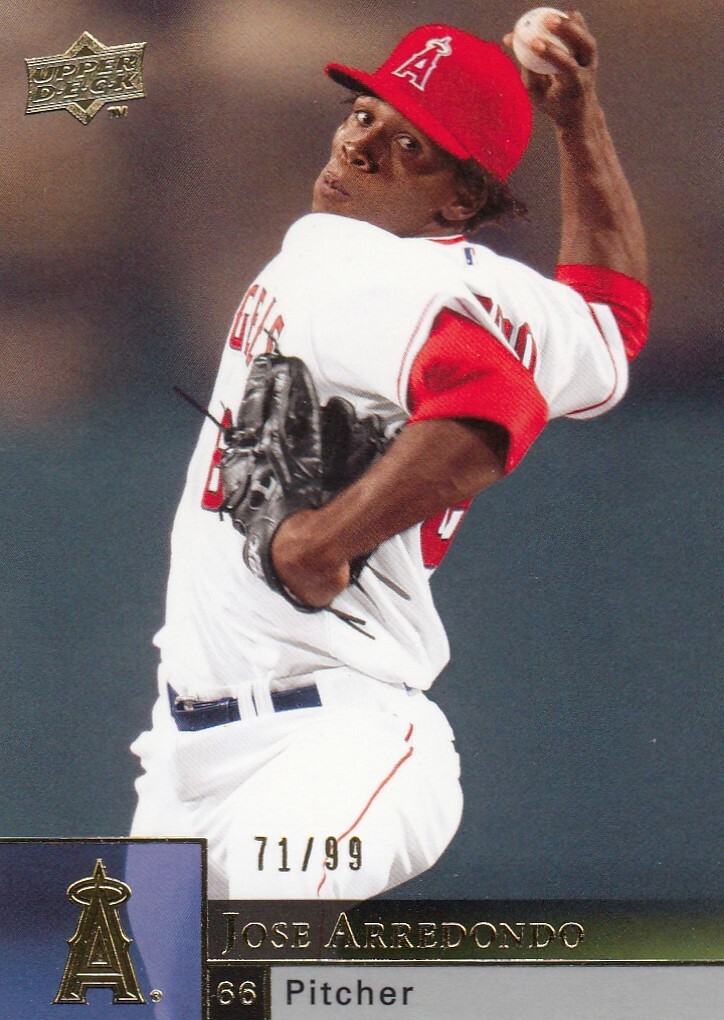 JOSE ARREDONDO /99 UPPER DECK UD GOLD LOS ANGELES ANGELS #689 2009 09