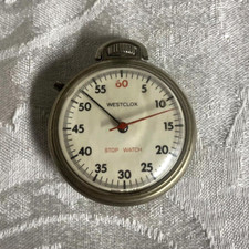1966-1969 Westclox Nickel Stop Watch- Works 
