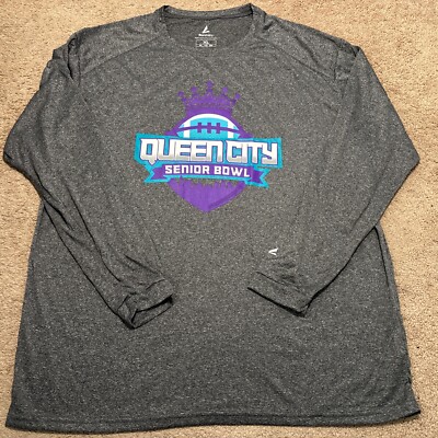 Charlotte, NC QUEEN CITY SENIOR BOWL HS Football Game T-shirt Men s XL L/Sleeves