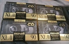 Lot Of 4 Maxell XLII 90 Min High Bias Audio Cassettes Sealed Brand New Japan