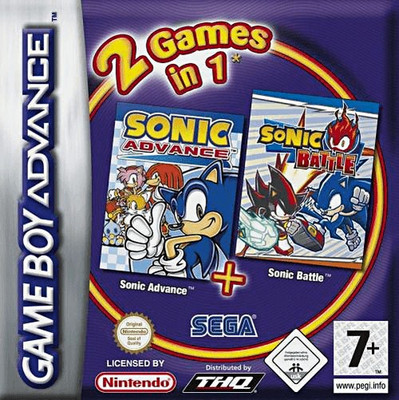 2 Games in 1: Sonic Advance + Sonic Battle (GBA) PAL 2004 THQ