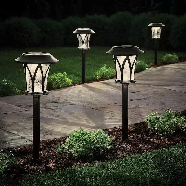 4-Pack Hampton Bay Naples Black Outdoor LED Solar Path Light Weather Resistant - Image 2 of 4