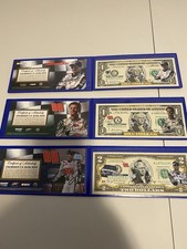 NASCAR Colorized Commemorative $1 & $2 US Banknotes Collectible Set