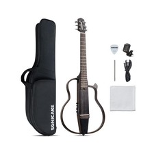 Sonicake Travel Guitar, Portable Acoustic-Electric Guitar Kit, Solid Mahogany...