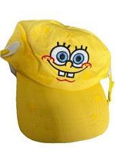 NICKELODEON 2011 YELLOW Cap Stretch SPONGE BOB SQUARE PANTS HAT CHILDs 4 NWT