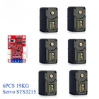 6 Feetech STS3215 19KG 7.4V Dual Axis TTL String Servo for SO-ARM100 Robotic Arm