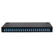 LC-SM 24 Duplex 48 Port Rack Mount Enclosure Box with Splice Tray Singlemode ...