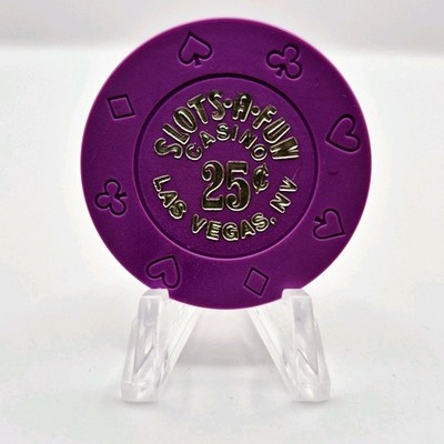 Slot-A-Fun Casino Las Vegas Nevada 1990 $.25 Casino Chip N0273