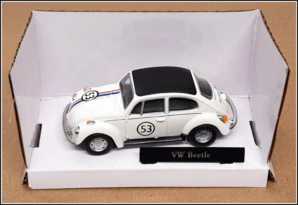 Cararama escala 1/43 251PND - Volkswagen Beetle Herbie #53 - blanco Foto 4 de 4
