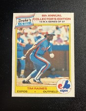 1986 Drake's Big Hitters Tim Raines #15 Expos HOF