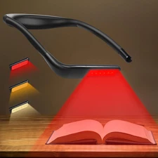 630Nm Red Neck Reading Light - Zero Blue Light, Rechargeable Dimmable Portable L