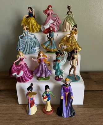Disney Store Deluxe Figurenset Prinzessinnen Glitzer Action Figuren Konvolut - Bild 1 von 4