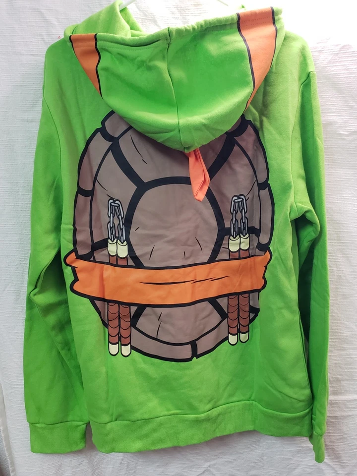 Nickelodeon Teenage Mutant Ninja Turtles Donatello Cosplay Sudadera con Capucha, Verde, M Foto 4 de 4