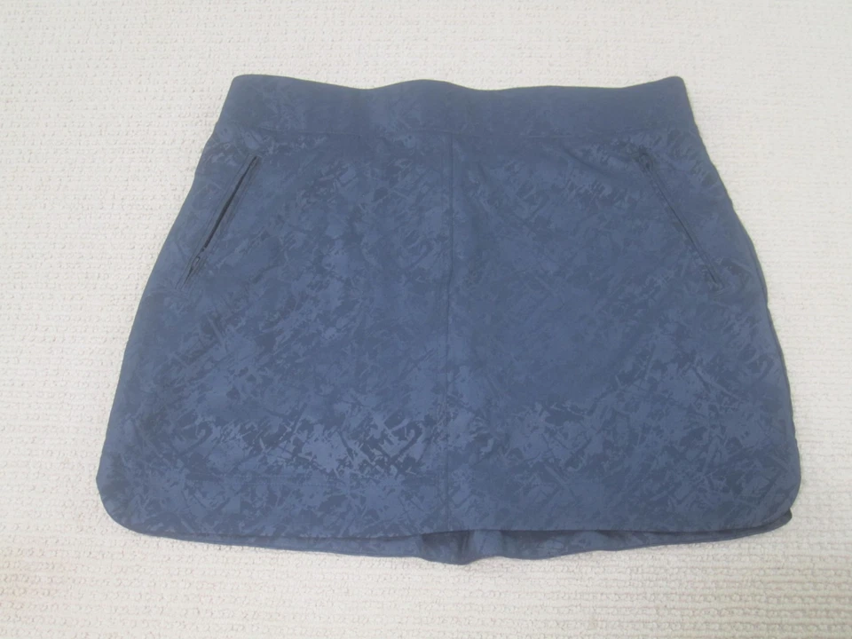 Orvis Womens Skort Medium Geometric Blue Casual Pull On w/ Pockets Active - Image 2 of 4