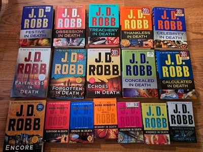 Lot of 17 J.D. Robb ''In Death'' Series Paperback Hard Cover Books Nora Roberts
