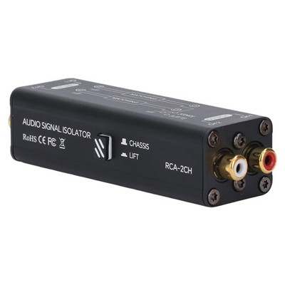 2 Channel Ground Loop Noise Isolator Sound Signal Filter Hum Eliminator 