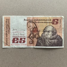 Ireland REPUBLIC £5 POUND P-71 1980 Pre Euro Irish Writing Currency BANKNOTE