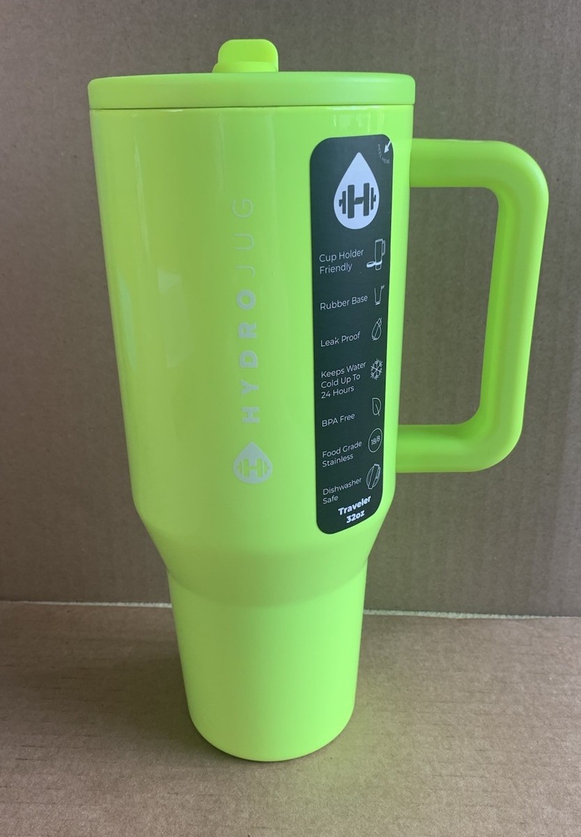 HydroJug Traveler 32oz Glow Limited Edition Cup Neon Yellow New